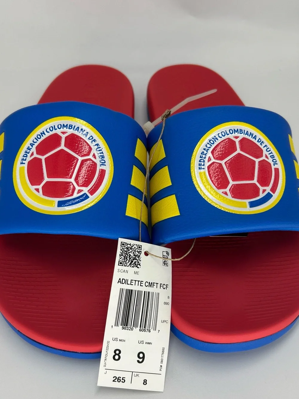 New Adidas Adilette Comfort 2.0 Colombia Slides FCF Men’s Style HQ7421